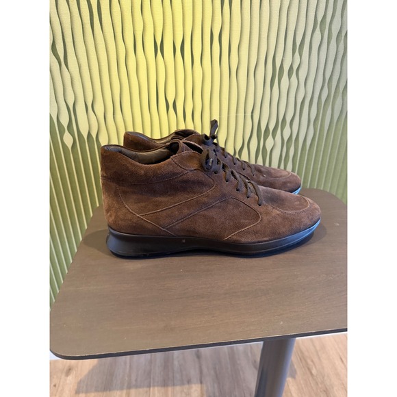Tods Brown Suede Mid Top Sneakers Mens Made in Italy Luxury Designer size 12